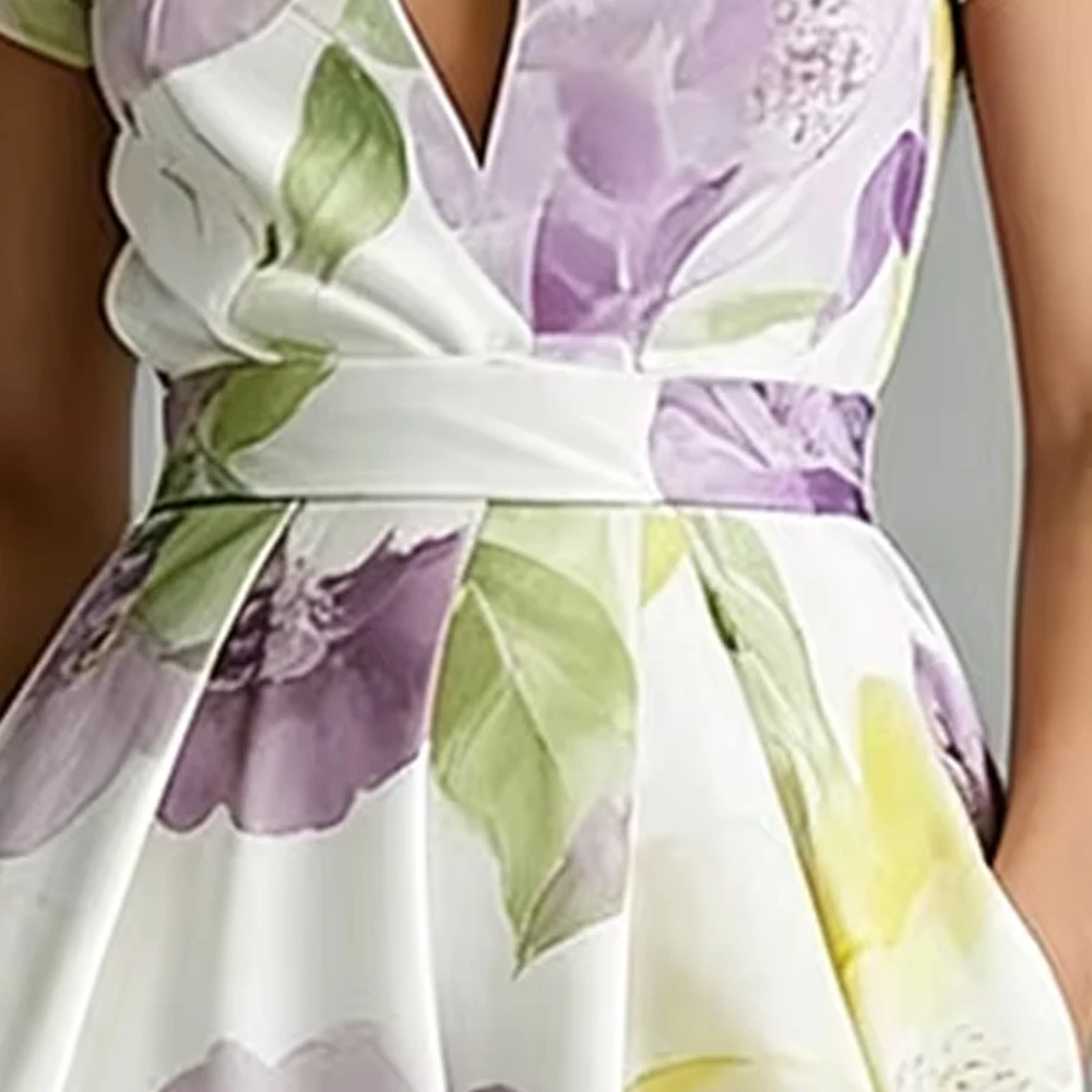 Women's Elegant Maxi Dress For Women Stand Collar Rose Print High Waist Slim Short Sleeve Pocket Summer Everyday Party Outfit
Women's Elegant Maxi Dress For Women Stand Collar Rose Print High Waist Slim Short Sleeve Pocket Summer Everyday Party Outfit