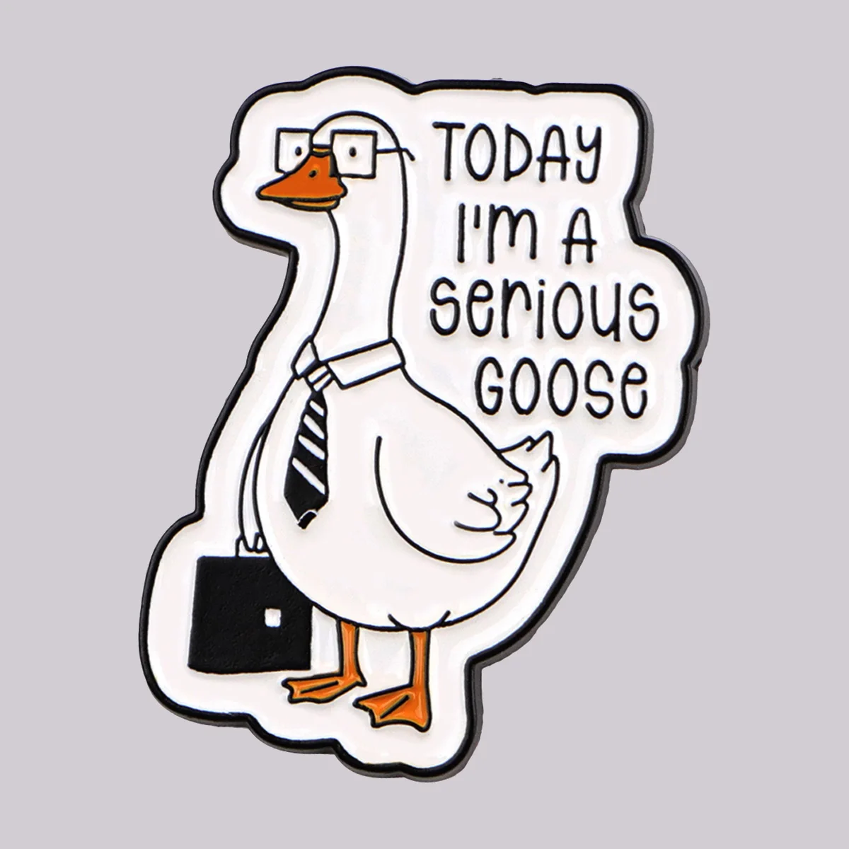 Cartoon Serious Goose Enamel Pins Funny Quotes Brooches Badge Lapel Pins for Backpacks Clothes Decoration Animal Jewelry Gifts
Cartoon Serious Goose Enamel Pins Funny Quotes Brooches Badge Lapel Pins for Backpacks Clothes Decoration Animal Jewelry Gifts