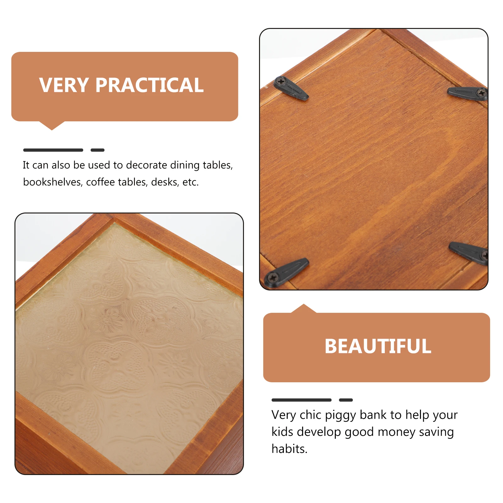 Wooden Piggy Bank Durable Decorative Saving Pot Unique Craftsmanship Desktop Coin Case for Home Decoration Wooden Piggy Bank
Wooden Piggy Bank Durable Decorative Saving Pot Unique Craftsmanship Desktop Coin Case for Home Decoration Wooden Piggy Bank