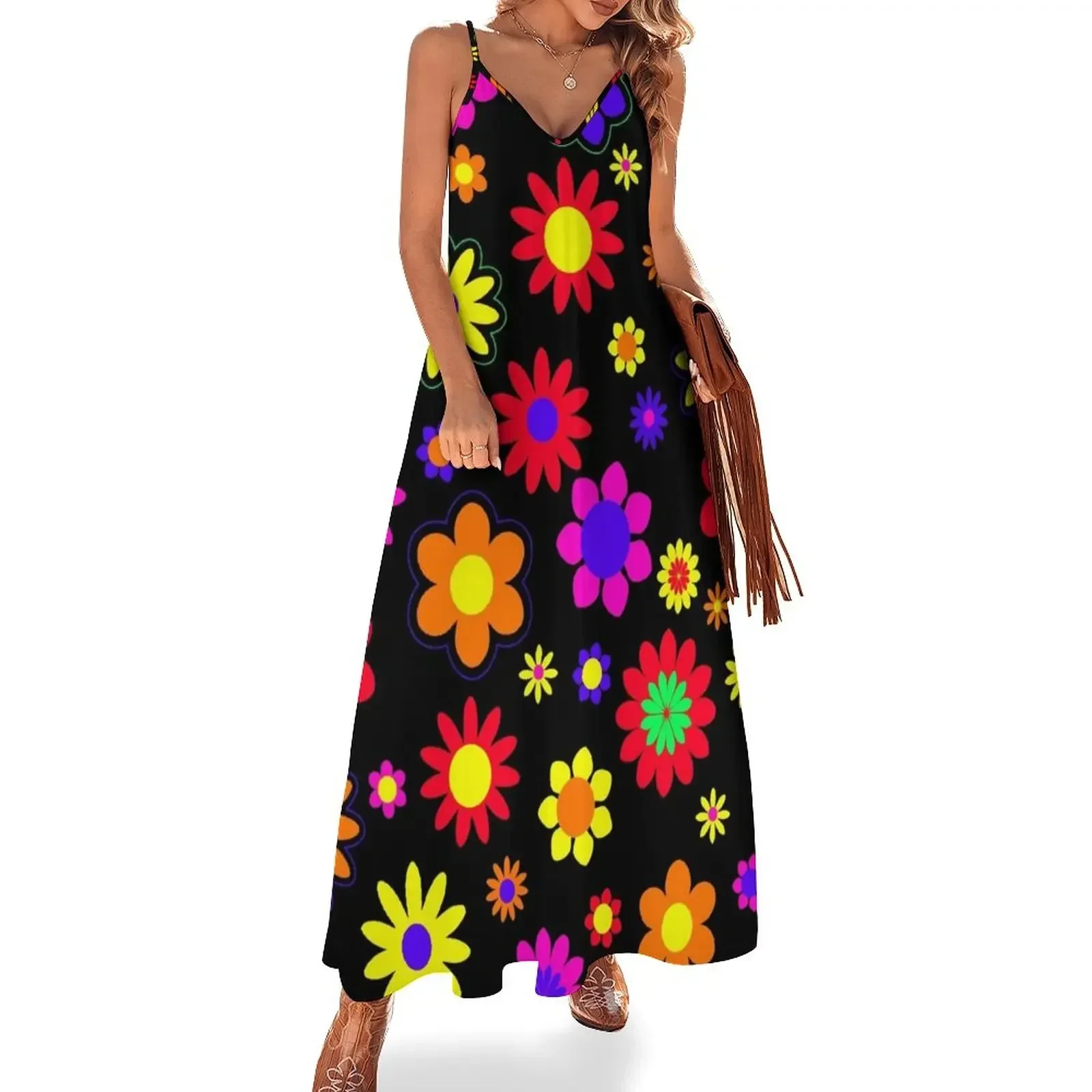 Retro Hippie Flower Power Pattern Sleeveless Dress luxury evening dress woman for wedding birthday dress
Retro Hippie Flower Power Pattern Sleeveless Dress luxury evening dress woman for wedding birthday dress