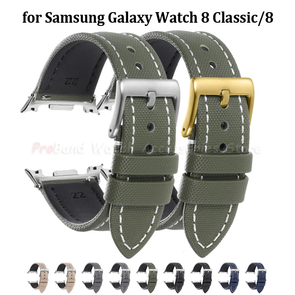For Samsung Galaxy Watch 8 Classic 46mm / 8 44mm 40mm Sailcloth Watch Band Nylon Straps Bracelet Waterproof Sport Wristband Belt
For Samsung Galaxy Watch 8 Classic 46mm / 8 44mm 40mm Sailcloth Watch Band Nylon Straps Bracelet Waterproof Sport Wristband Belt
