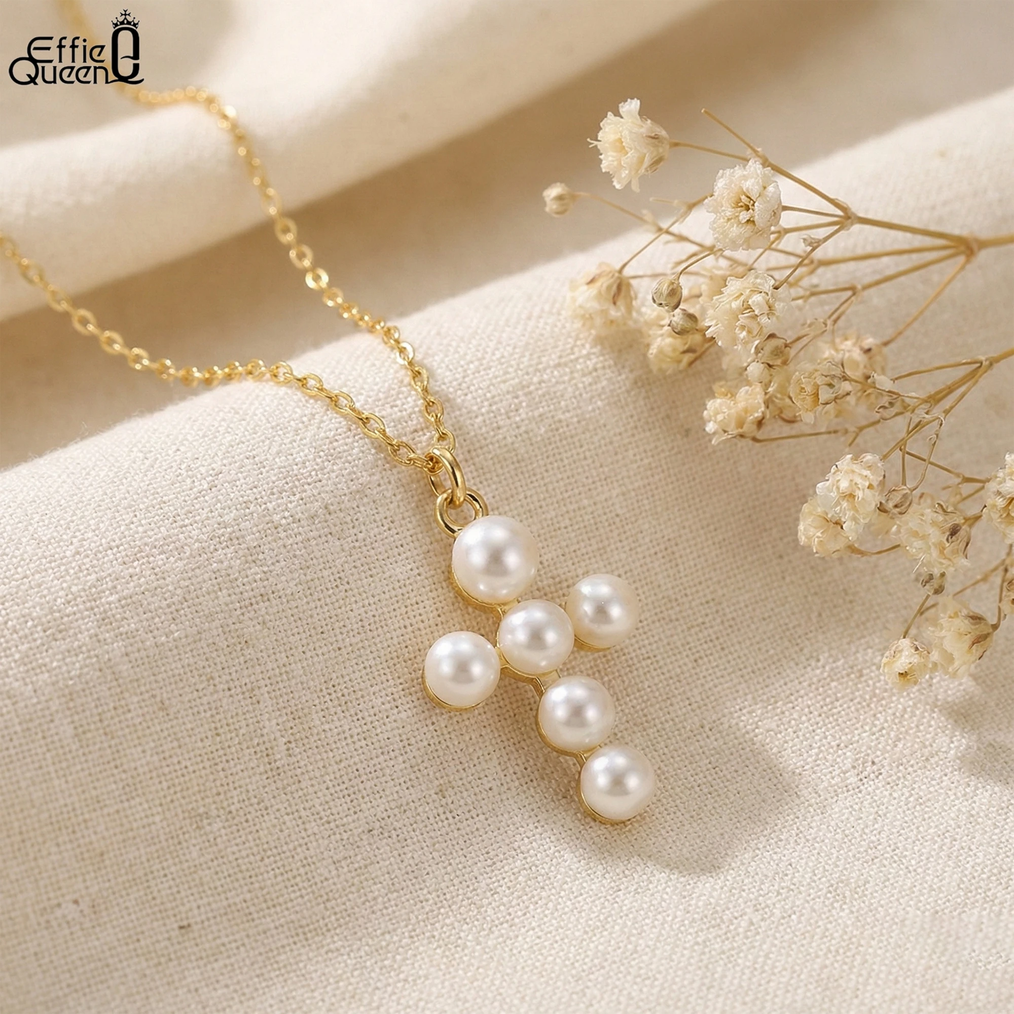 EFFIE QUEEN, чистое серебро 925 пробы, золото 14 карат, овальный жемчужный крест, ожерелье, религиозные украшения для женщин, праздничная повседневная одежда GPN78
EFFIE QUEEN, чистое серебро 925 пробы, золото 14 карат, овальный жемчужный крест, ожерелье, религиозные украшения для женщин, праздничная повседневная одежда GPN78