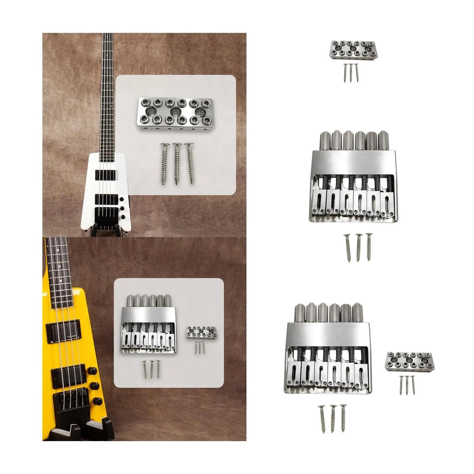 Headless Guitar Bridge Upper Pillow String Plate Stainless Steel Accessory for Headless Bass or Electric Guitar
Headless Guitar Bridge Upper Pillow String Plate Stainless Steel Accessory for Headless Bass or Electric Guitar