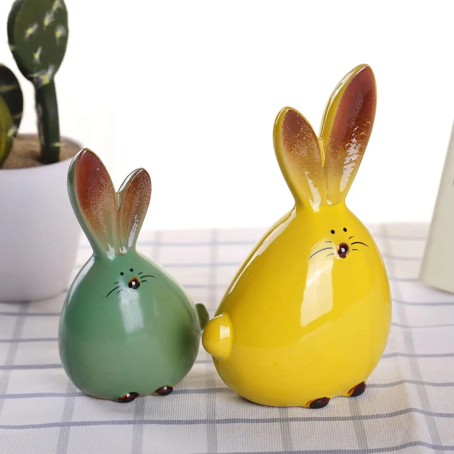 2pcs Cute Long-eared Bunny Sculpture Ornaments Desktop Ceramic Easter Bunny Figure,Cute Decorations, for All
2pcs Cute Long-eared Bunny Sculpture Ornaments Desktop Ceramic Easter Bunny Figure,Cute Decorations, for All