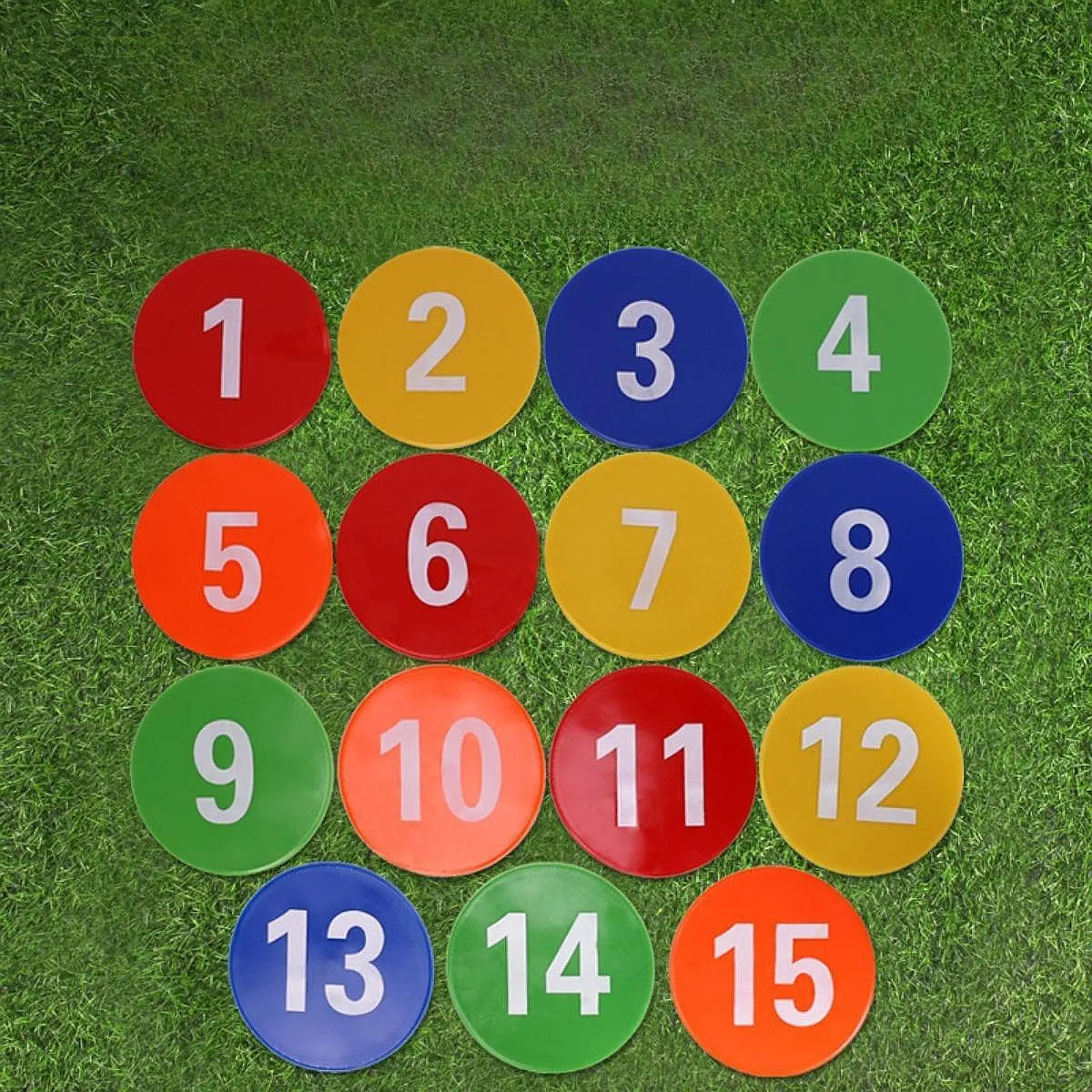15x Numbered Spot Markers Flat Disc Markers for Football Sports Games Soccer
15x Numbered Spot Markers Flat Disc Markers for Football Sports Games Soccer