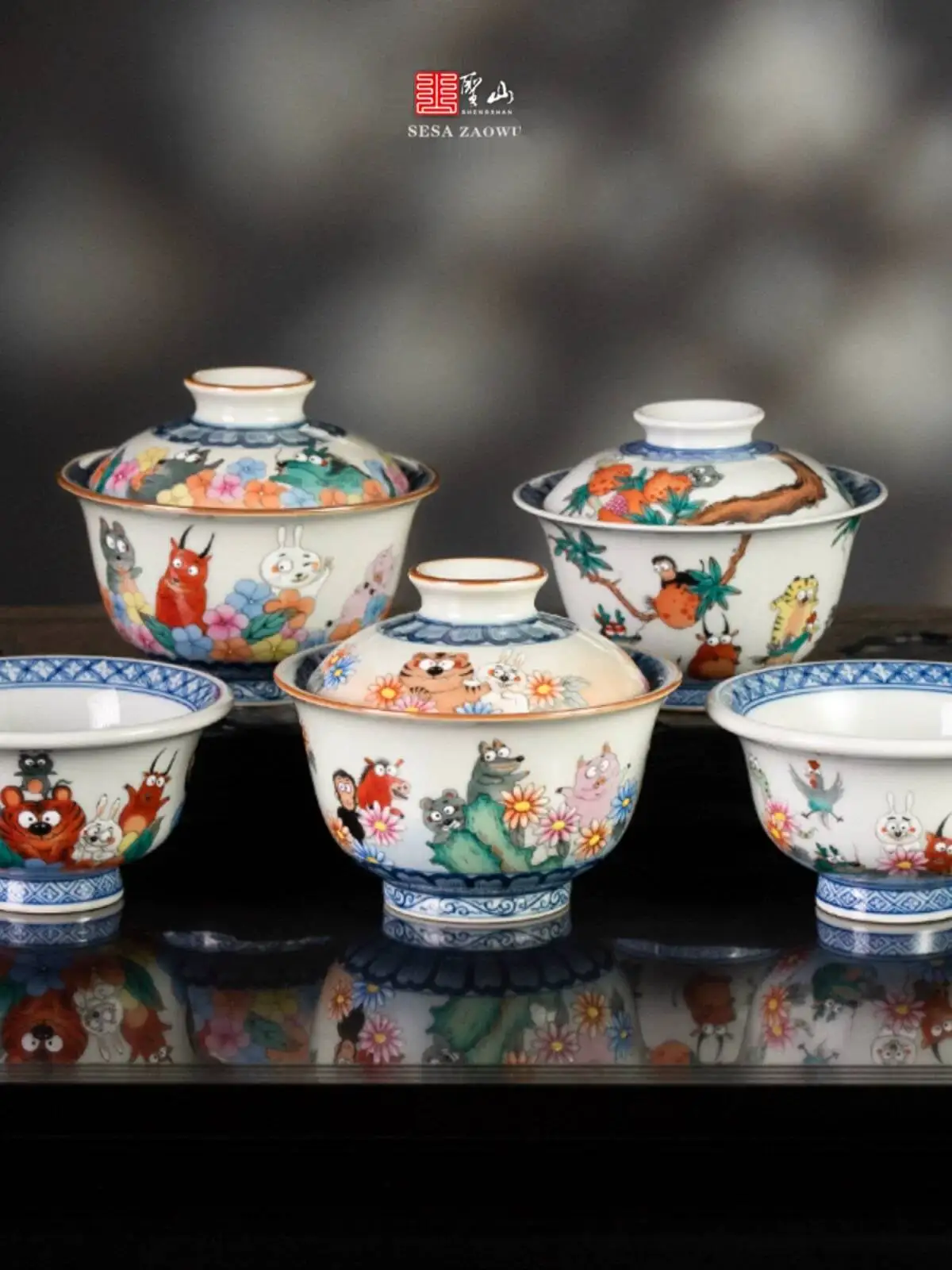 Sacred Mountain X Designer Jingdezhen Ceramic Blue And White Creative Zodiac Hand-Painted Tea Set
Sacred Mountain X Designer Jingdezhen Ceramic Blue And White Creative Zodiac Hand-Painted Tea Set