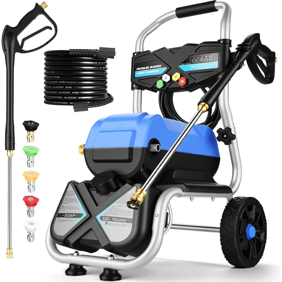 Профессиональная мойка высокого давления 5000 PSI, 4 GPM, с шлангом 33 фута, бутылкой для моющего средства 3 л, 5 насадками QC, 8 колесами, синяя, 27 фунтов, коммерческая, с сетевой вилкой
Профессиональная мойка высокого давления 5000 PSI, 4 GPM, с шлангом 33 фута, бутылкой для моющего средства 3 л, 5 насадками QC, 8 колесами, синяя, 27 фунтов, коммерческая, с сетевой вилкой