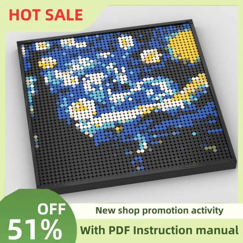 New 2711Pcs Pixel Art Series Moc Starry Night Art Photo Model Custom Puzzle Diy Creative Ideas Kids Toys Gifts Room Decorative
New 2711Pcs Pixel Art Series Moc Starry Night Art Photo Model Custom Puzzle Diy Creative Ideas Kids Toys Gifts Room Decorative