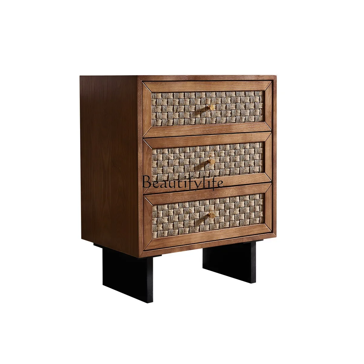 Nordic solid wood simple modern locker bedroom multi-functional bedside rattan storage cabinet
Nordic solid wood simple modern locker bedroom multi-functional bedside rattan storage cabinet