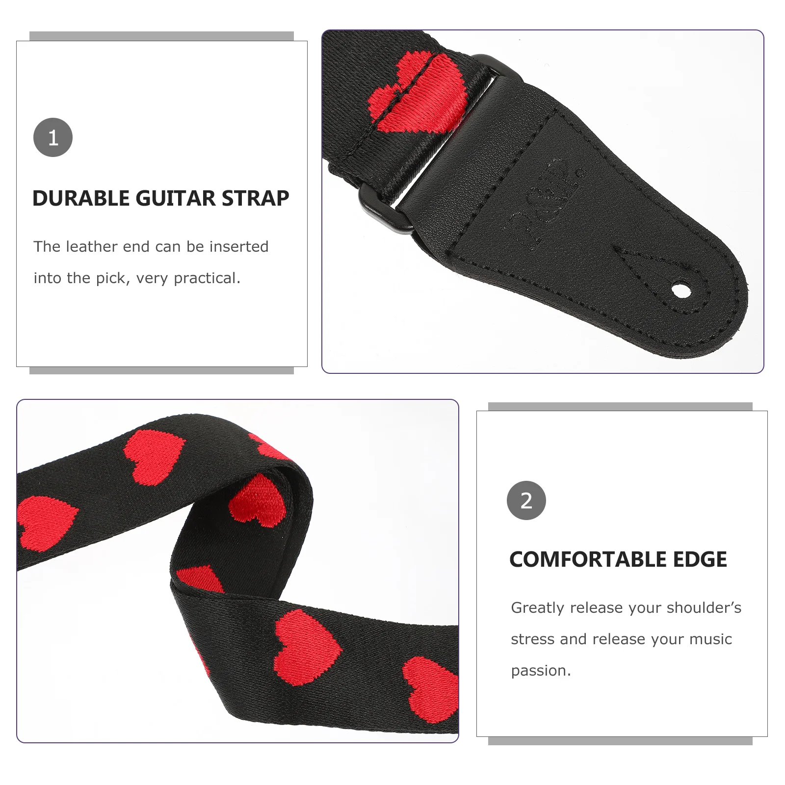 Guitar Strap Versatile Applicable for Various Guitars Adjustable Comfort Fit Ideal Gift for Musicians on Any Occasion
Guitar Strap Versatile Applicable for Various Guitars Adjustable Comfort Fit Ideal Gift for Musicians on Any Occasion