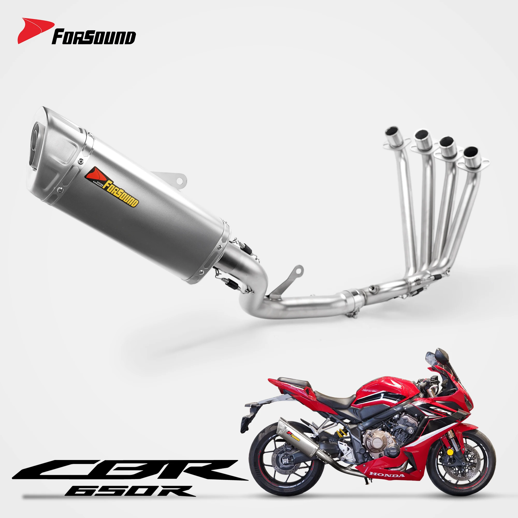Forsound Stainless Steel Exhaust System Arrows Short Muffler Racing Full Pipe Motorcycle Modification Honda CBR650R
Forsound Stainless Steel Exhaust System Arrows Short Muffler Racing Full Pipe Motorcycle Modification Honda CBR650R