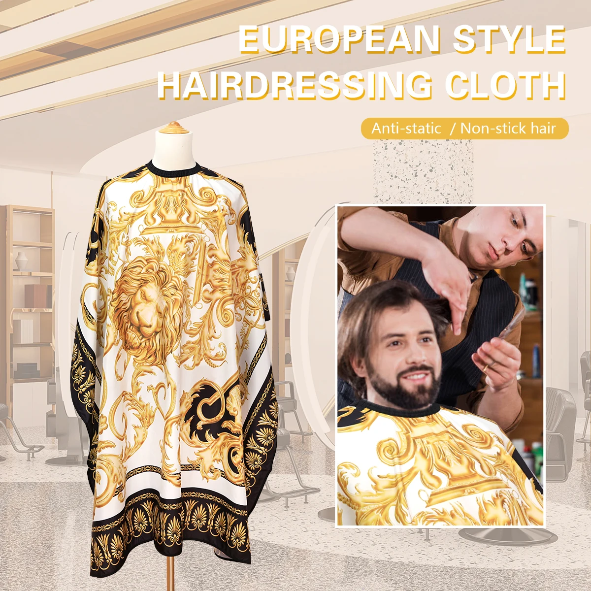 Lion Barber Hairdresser Aprons Anti static Haircut Capes Barbershop Waterproof Aprons Shawls Salon Accessories Tool
Lion Barber Hairdresser Aprons Anti static Haircut Capes Barbershop Waterproof Aprons Shawls Salon Accessories Tool