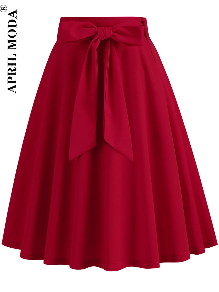 Red Women's High Waist A-Line Pockets Skirt Casual Summer Flared Midi Skirt 1950s Retro Swing Pinup Skirt Office Lady Workwear
Red Women's High Waist A-Line Pockets Skirt Casual Summer Flared Midi Skirt 1950s Retro Swing Pinup Skirt Office Lady Workwear