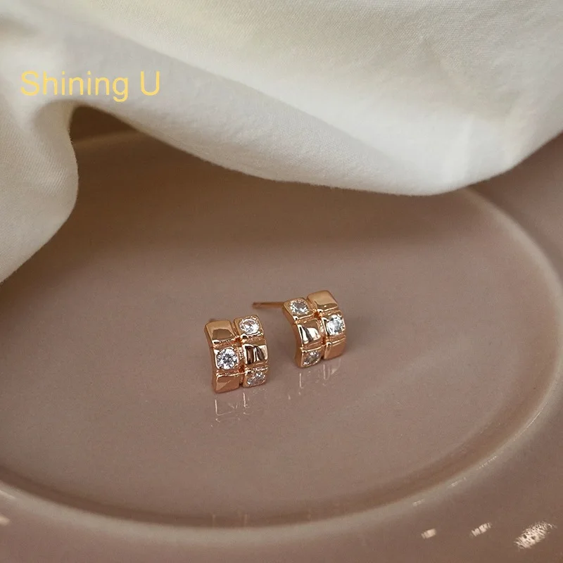 Shining U Gold Color Geometric Stud Earrings for Women Clip-on Earrings Fashion Jewelry Summer
Shining U Gold Color Geometric Stud Earrings for Women Clip-on Earrings Fashion Jewelry Summer