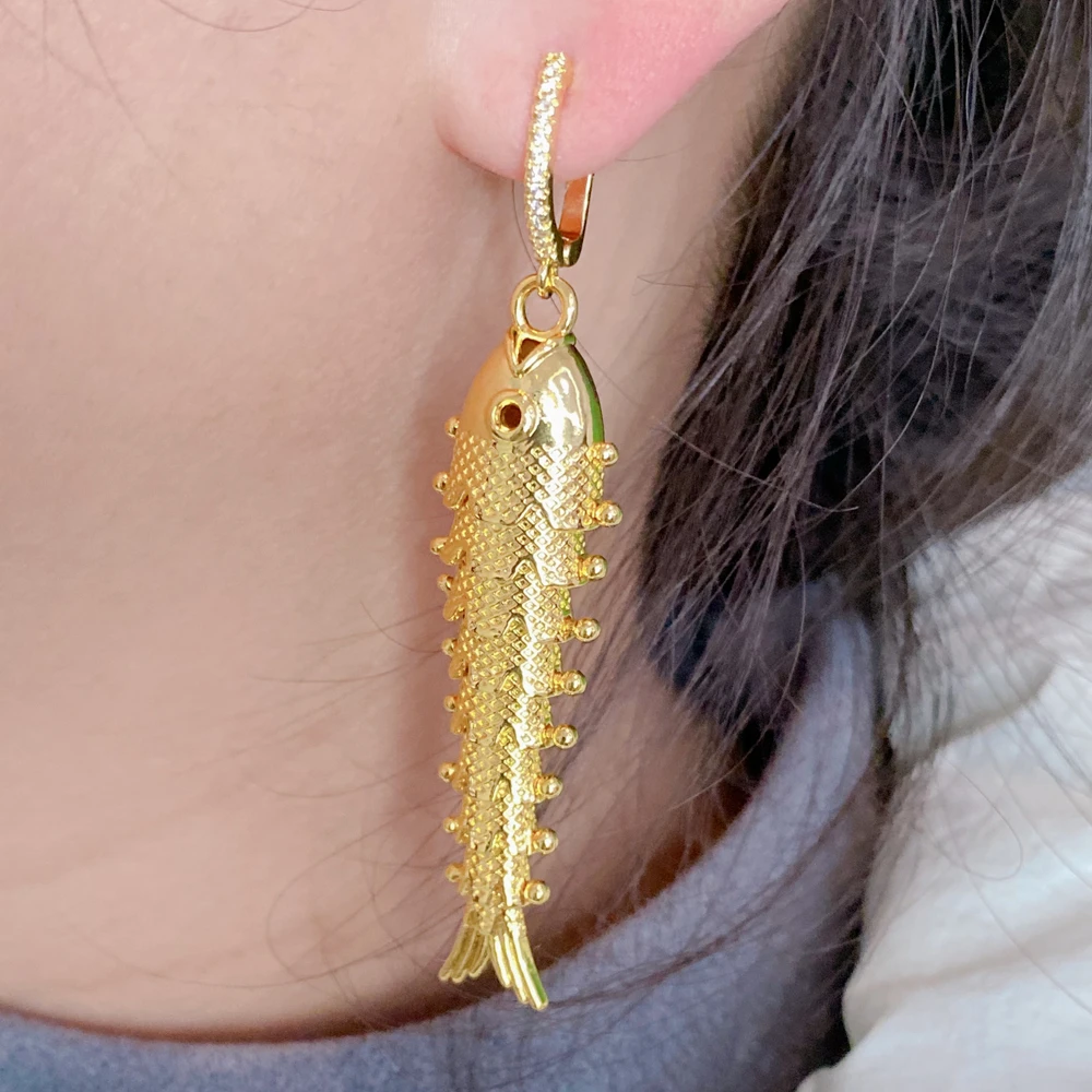 YYGEM carved copper gold plated fish shape cz pave Lever Back Earrings For Women Simple Cute Animal Dangle Earring Jewelry Gifts
YYGEM carved copper gold plated fish shape cz pave Lever Back Earrings For Women Simple Cute Animal Dangle Earring Jewelry Gifts