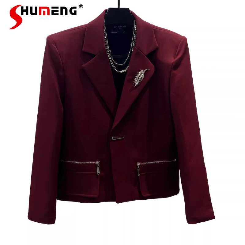 Fashion Blazers Men's 2026 Spring Autumn New Zipper Design Handsome High-end Suit Jackets Male Solid Color Trendy Tailored Coats
Fashion Blazers Men's 2026 Spring Autumn New Zipper Design Handsome High-end Suit Jackets Male Solid Color Trendy Tailored Coats
