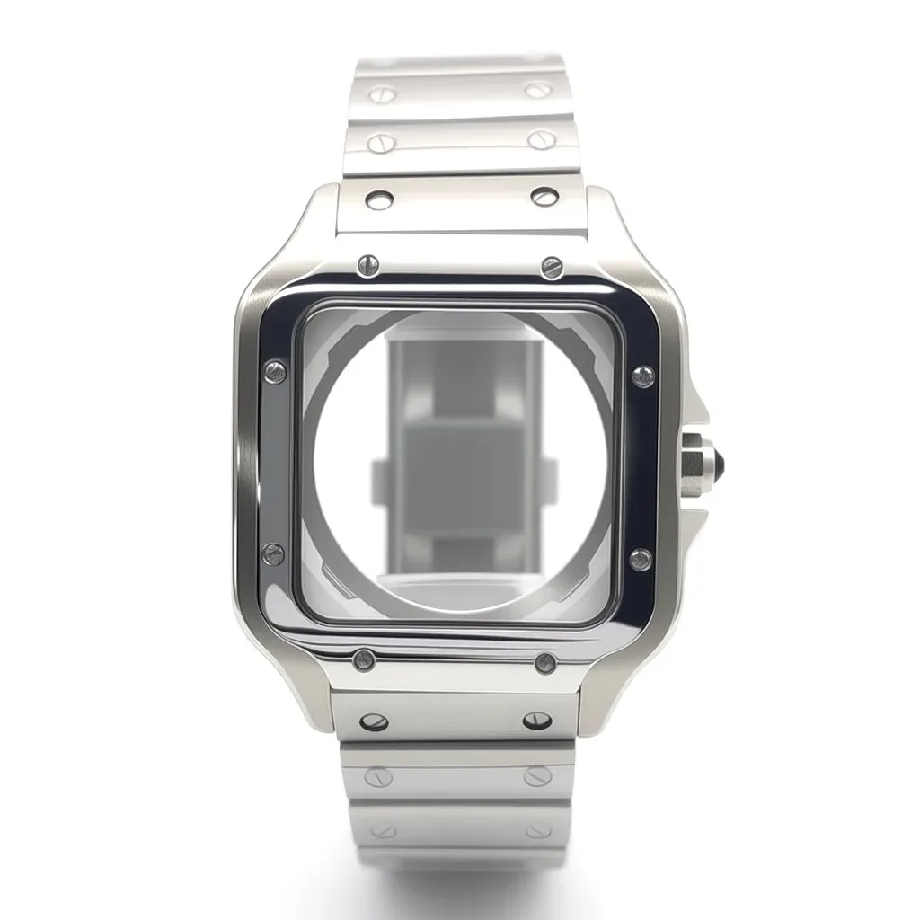 Premium 38mm NH35 Watch Case Kit, 316L Polished Stainless Steel Cartier Santos Square Case, Replacement Watch Mod Parts for NH35
Premium 38mm NH35 Watch Case Kit, 316L Polished Stainless Steel Cartier Santos Square Case, Replacement Watch Mod Parts for NH35