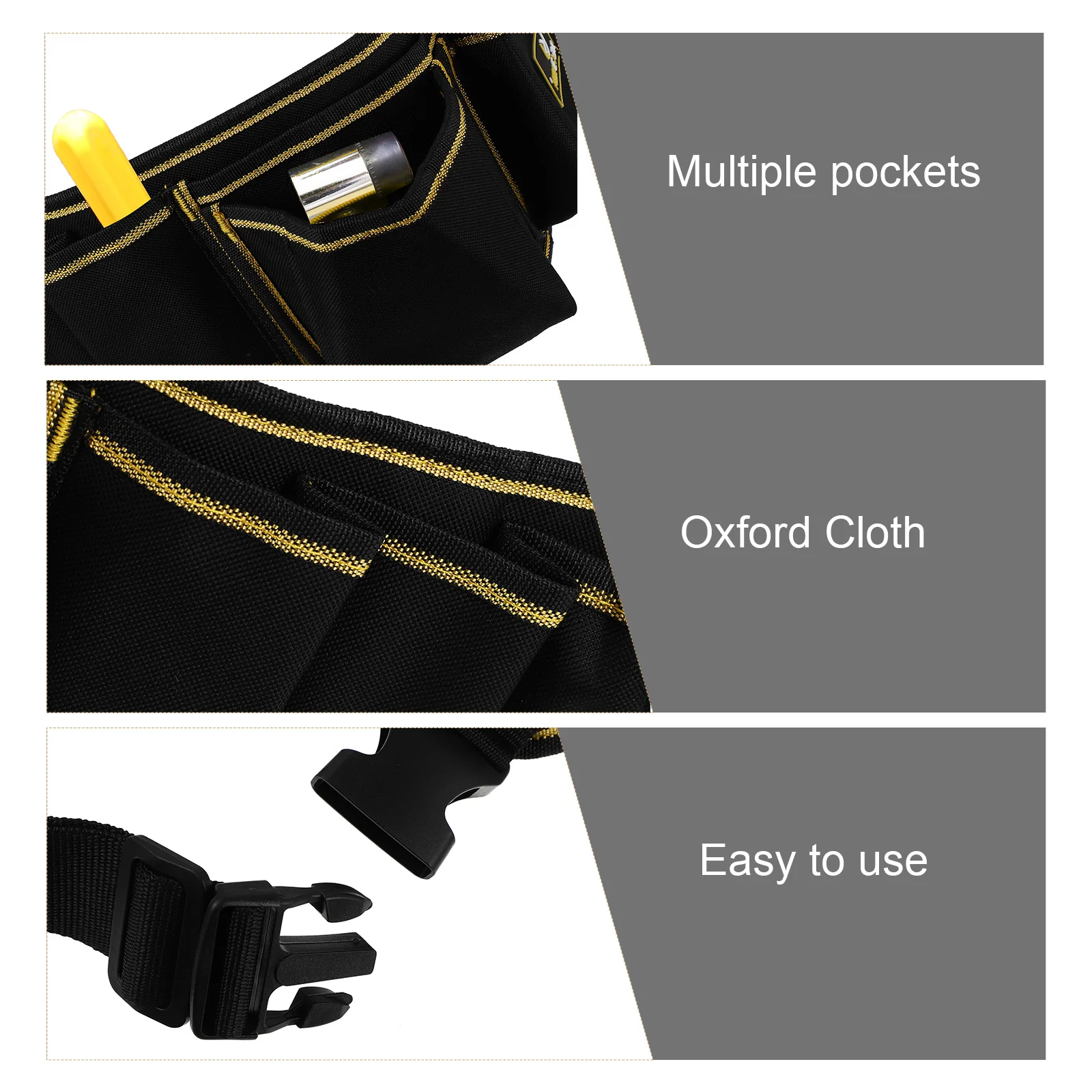Electrician Waist Pack Oxford Cloth Tool Storage Pockets Loops for Hardware Tools Suitable Carpenters Plumbers Adjustable Belt
Electrician Waist Pack Oxford Cloth Tool Storage Pockets Loops for Hardware Tools Suitable Carpenters Plumbers Adjustable Belt