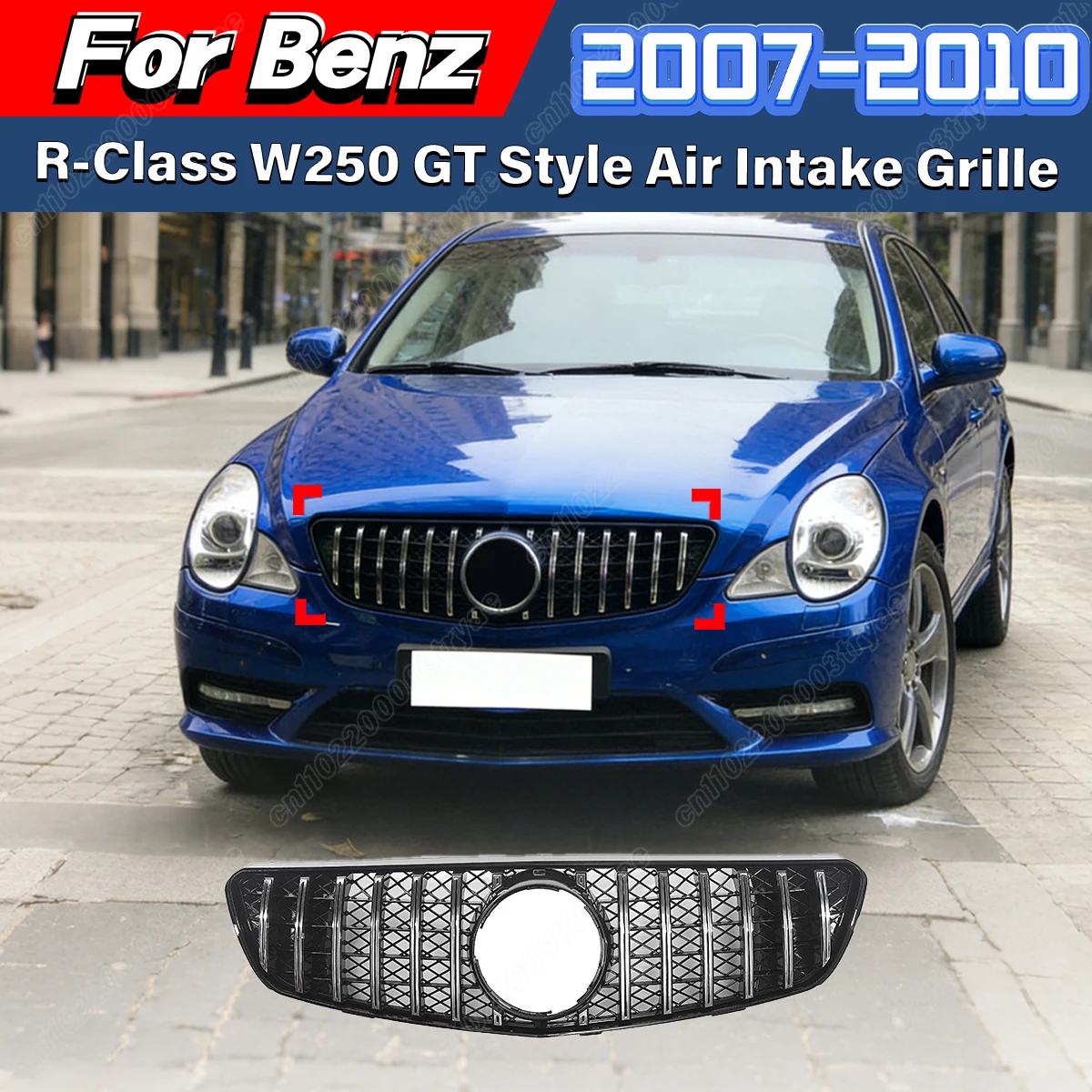 For Mercedes-Benz R-Class W250 2007 2008 2009 2010 Automotive Front Bumper GT Style Radiator Guard Air Intake Grille Body Kit
For Mercedes-Benz R-Class W250 2007 2008 2009 2010 Automotive Front Bumper GT Style Radiator Guard Air Intake Grille Body Kit