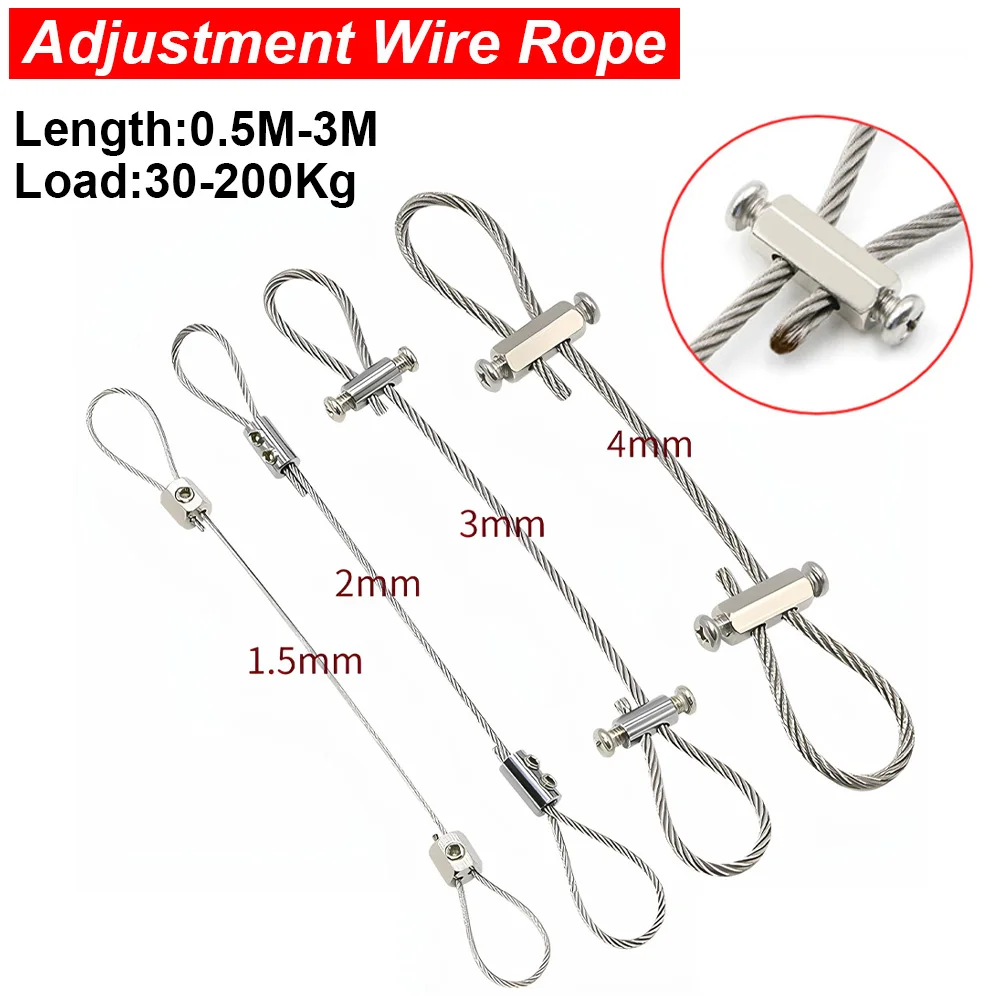 Adjustable Automatic Wire Rope Clothesline Picture Hanging Solution System Suspension Code Stainless Steel Cable Load 30-200Kg
Adjustable Automatic Wire Rope Clothesline Picture Hanging Solution System Suspension Code Stainless Steel Cable Load 30-200Kg