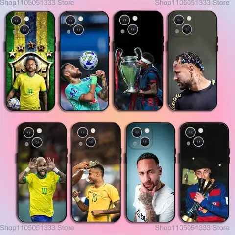 Cool Football Sport N-Neymar_S funda de teléfono para iPhone 16,15,14,13,12,11,Pro,XS,Max,XR,Plus,E,SE4,Mini funda blanda negra