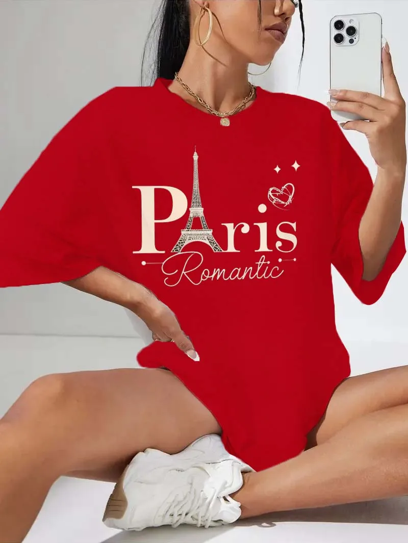 Футболка больших размеров с романтическим рисунком Эйфелевой башни в Париже для элегантных модных эффектов
Футболка больших размеров с романтическим рисунком Эйфелевой башни в Париже для элегантных модных эффектов