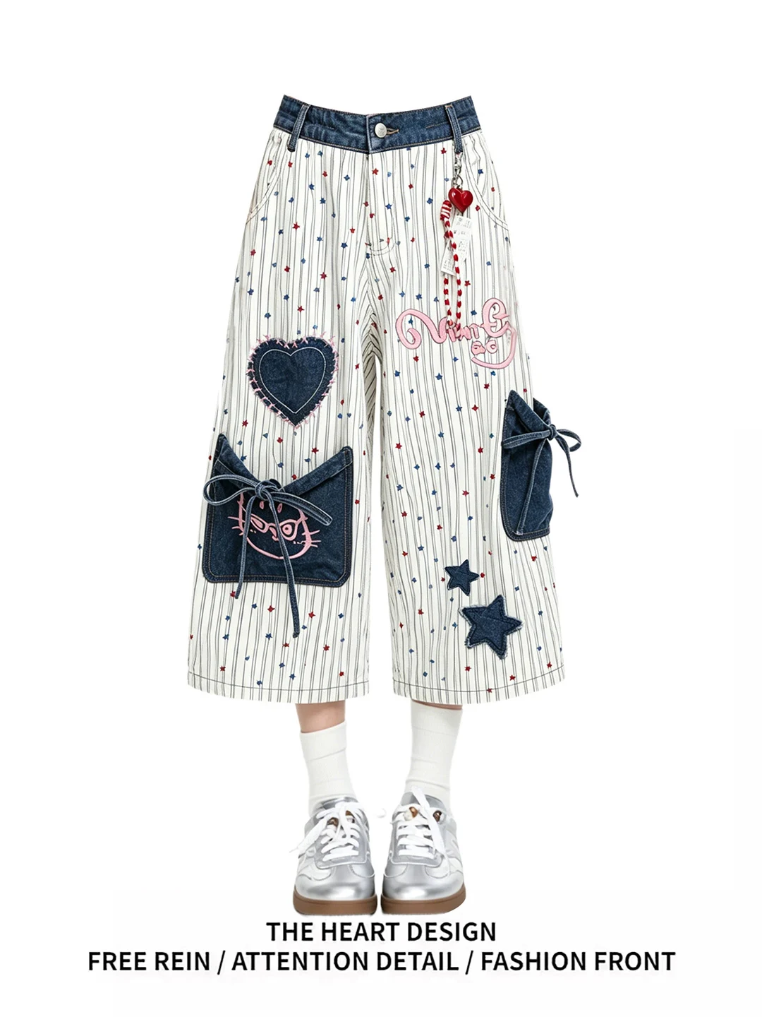 High Waist Denim Shorts Women's Summer Casual Versatile Workwear Pants Knot Embroidery Seven-Foot Length Jeans
High Waist Denim Shorts Women's Summer Casual Versatile Workwear Pants Knot Embroidery Seven-Foot Length Jeans