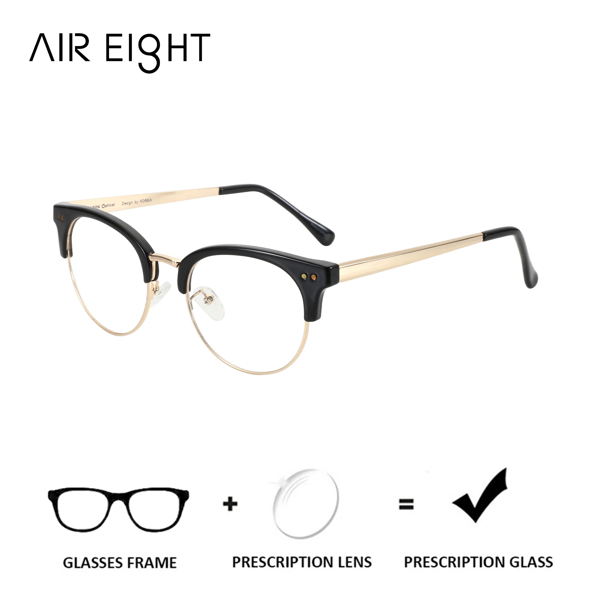 AIR EIGHT Metal Round Prescription Glasses For Men Women Anti Blue Light Progressive Multifocal Optical Lenses With Recipe
AIR EIGHT Metal Round Prescription Glasses For Men Women Anti Blue Light Progressive Multifocal Optical Lenses With Recipe