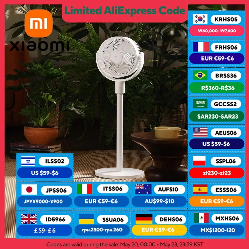  XIAOMI MIJIA Умный стоячий вентилятор циркуляции воздуха, широкоугольное колебание, мощный поток воздуха, настольный или напольный вентилятор 2-в-1
XIAOMI MIJIA Умный стоячий вентилятор циркуляции воздуха, широкоугольное колебание, мощный поток воздуха, настольный или напольный вентилятор 2-в-1