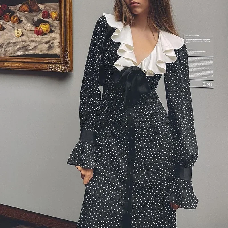 2023 new autumn women's fashionable and sexy French style floral long-sleeved dress elegant and casual Vestidos
2023 new autumn women's fashionable and sexy French style floral long-sleeved dress elegant and casual Vestidos