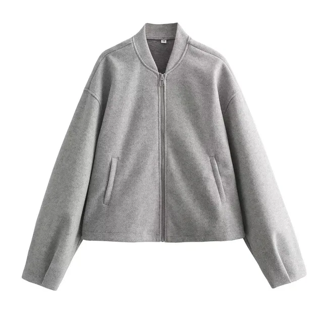 New Autumn Women's Bomber Solid Color Outwearemale Casual Stand Collar Long Sleeve Jacket Coat For Women Clothing
New Autumn Women's Bomber Solid Color Outwearemale Casual Stand Collar Long Sleeve Jacket Coat For Women Clothing