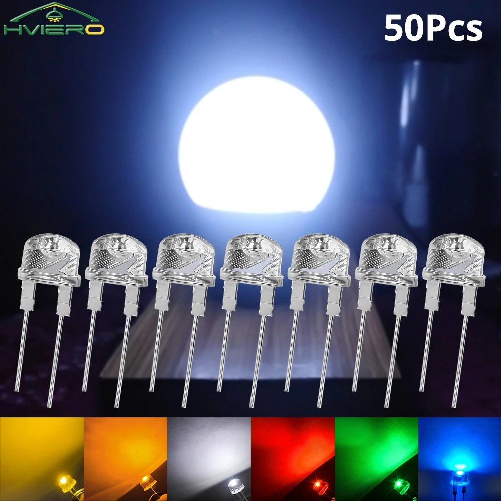 50Pcs 8mm Super Bright Diode Led Lamp Bead LED Power Bulb White Red Yellow Blue Green Emitting Light Decoration Atmosphere Neon
50Pcs 8mm Super Bright Diode Led Lamp Bead LED Power Bulb White Red Yellow Blue Green Emitting Light Decoration Atmosphere Neon