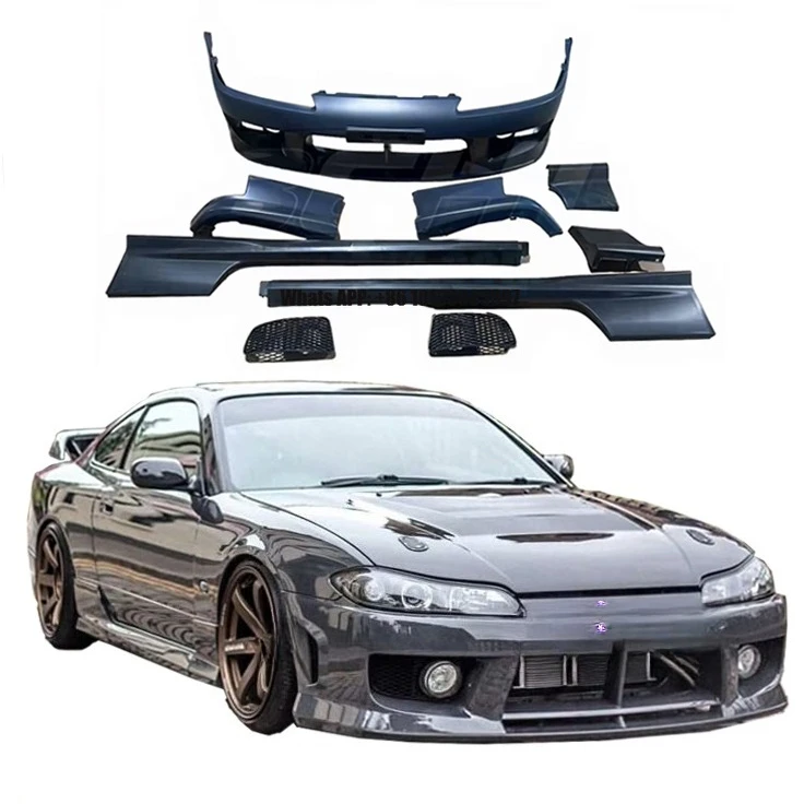 For NISSAN S15 SILVIA Body Kits Part Whole Set PP S15 Front Bumper Side Skirt With Fog Lamp Holes Modification Bodykit Accessory
For NISSAN S15 SILVIA Body Kits Part Whole Set PP S15 Front Bumper Side Skirt With Fog Lamp Holes Modification Bodykit Accessory
