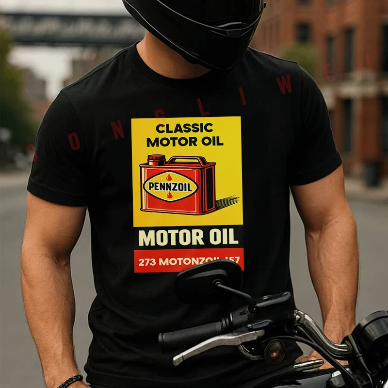 Classic Pennzoil Motor Oil Can Moto Summer Cotton T-shirt Short Sleeved Casual Fashion Basic TShirt
Classic Pennzoil Motor Oil Can Moto Summer Cotton T-shirt Short Sleeved Casual Fashion Basic TShirt