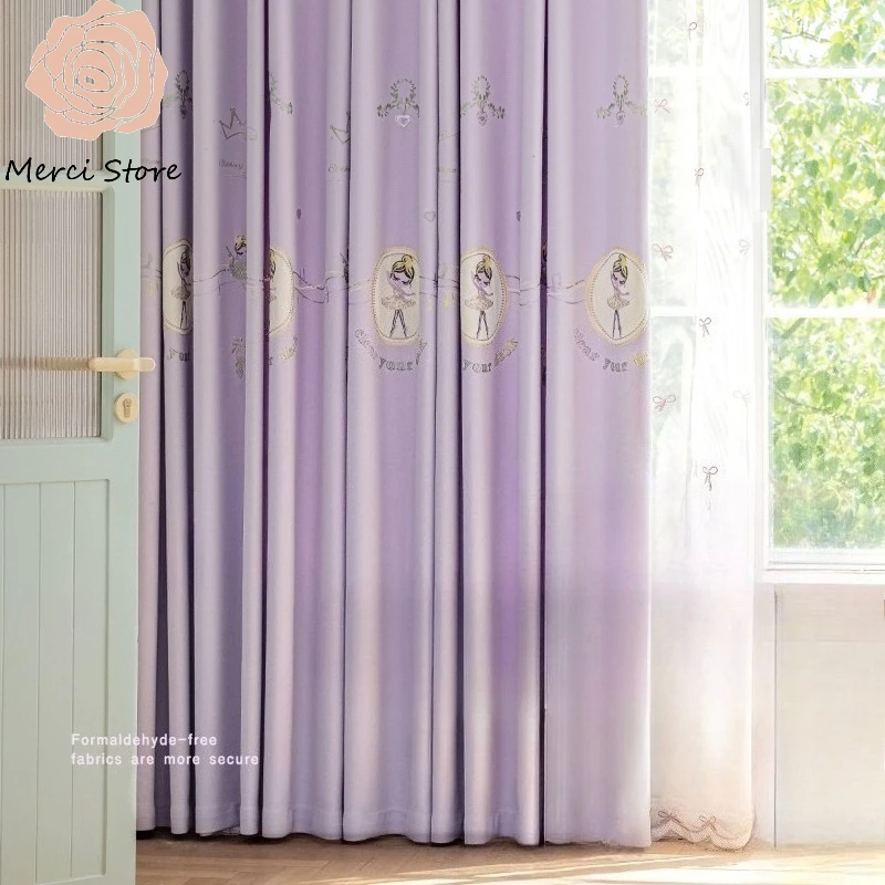 Luxury Antibacterial Purple Princess Curtains for Girls Room Blackout Embroidery Custom Kids Window Drapes Fairy Tale Design
Luxury Antibacterial Purple Princess Curtains for Girls Room Blackout Embroidery Custom Kids Window Drapes Fairy Tale Design