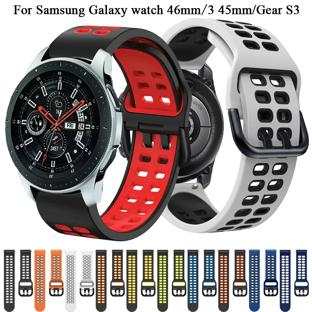 New Strap For Samsung Galaxy Watch 46mm 3 45mm Gear S3 Classic 22mm Silicone Wristband Replacement Bands Easyfit Bracelet Correa
New Strap For Samsung Galaxy Watch 46mm 3 45mm Gear S3 Classic 22mm Silicone Wristband Replacement Bands Easyfit Bracelet Correa