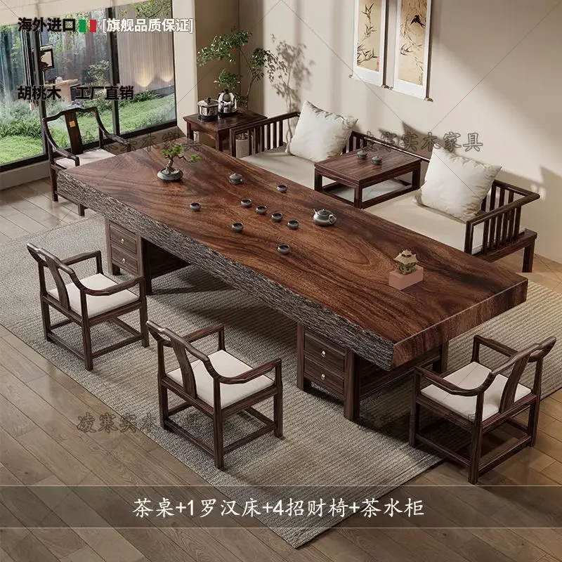 North American black walnut tea table and chair combination solid wood tea table office household solid wood large board tea
North American black walnut tea table and chair combination solid wood tea table office household solid wood large board tea