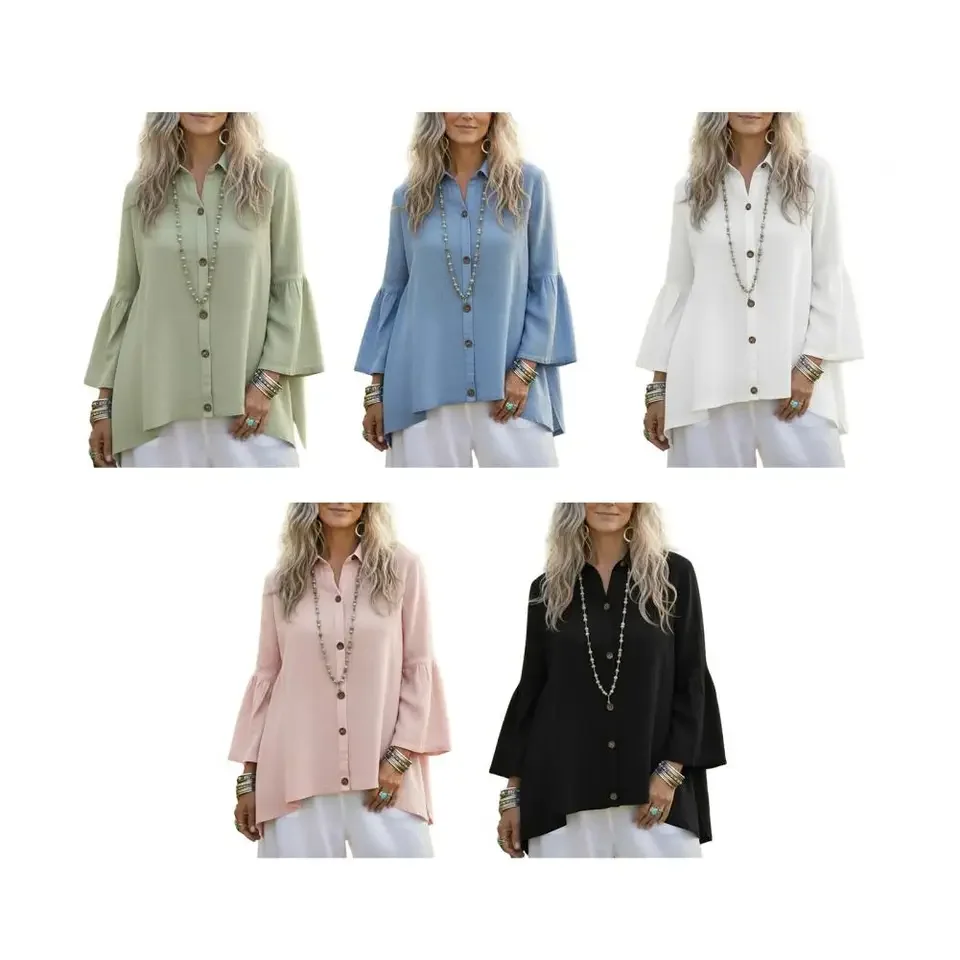 2025 Shirt Women's Retro Casual Short Sleeve Shirt Ladies Summer Style Tops Long Sleeve Fashion Tops Chiffon Blouses
2025 Shirt Women's Retro Casual Short Sleeve Shirt Ladies Summer Style Tops Long Sleeve Fashion Tops Chiffon Blouses
