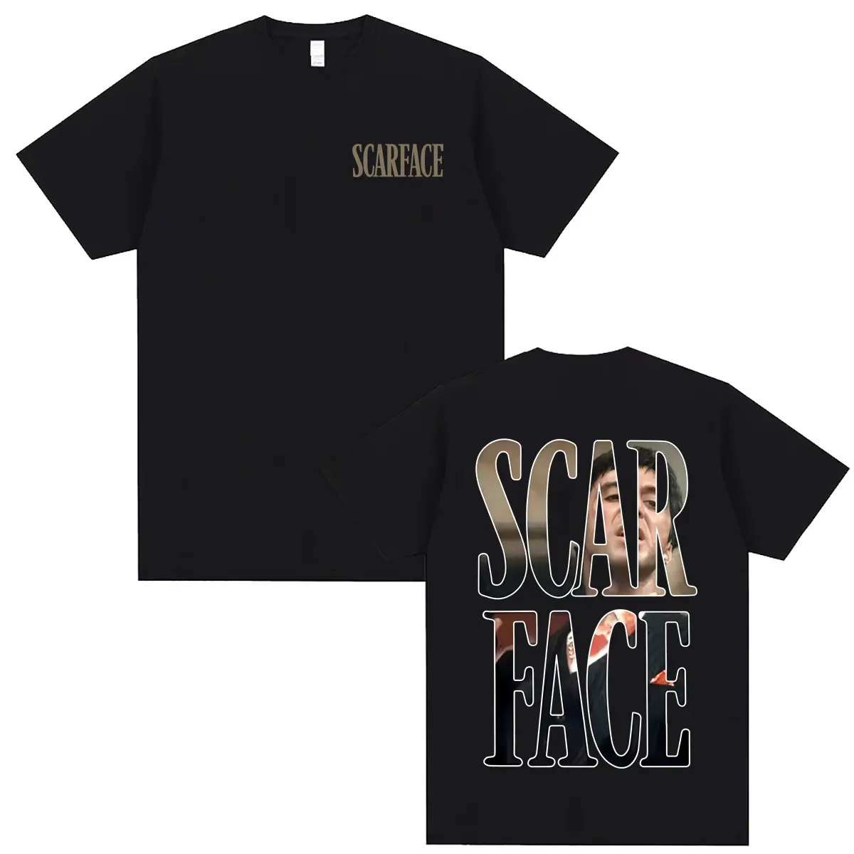 Classic Gangsters Movie Scarface Logo Graphic T-shirt Tony Montana Al Pacino T Shirts Summer Men Women Fashion Oversized Tshirt
Classic Gangsters Movie Scarface Logo Graphic T-shirt Tony Montana Al Pacino T Shirts Summer Men Women Fashion Oversized Tshirt