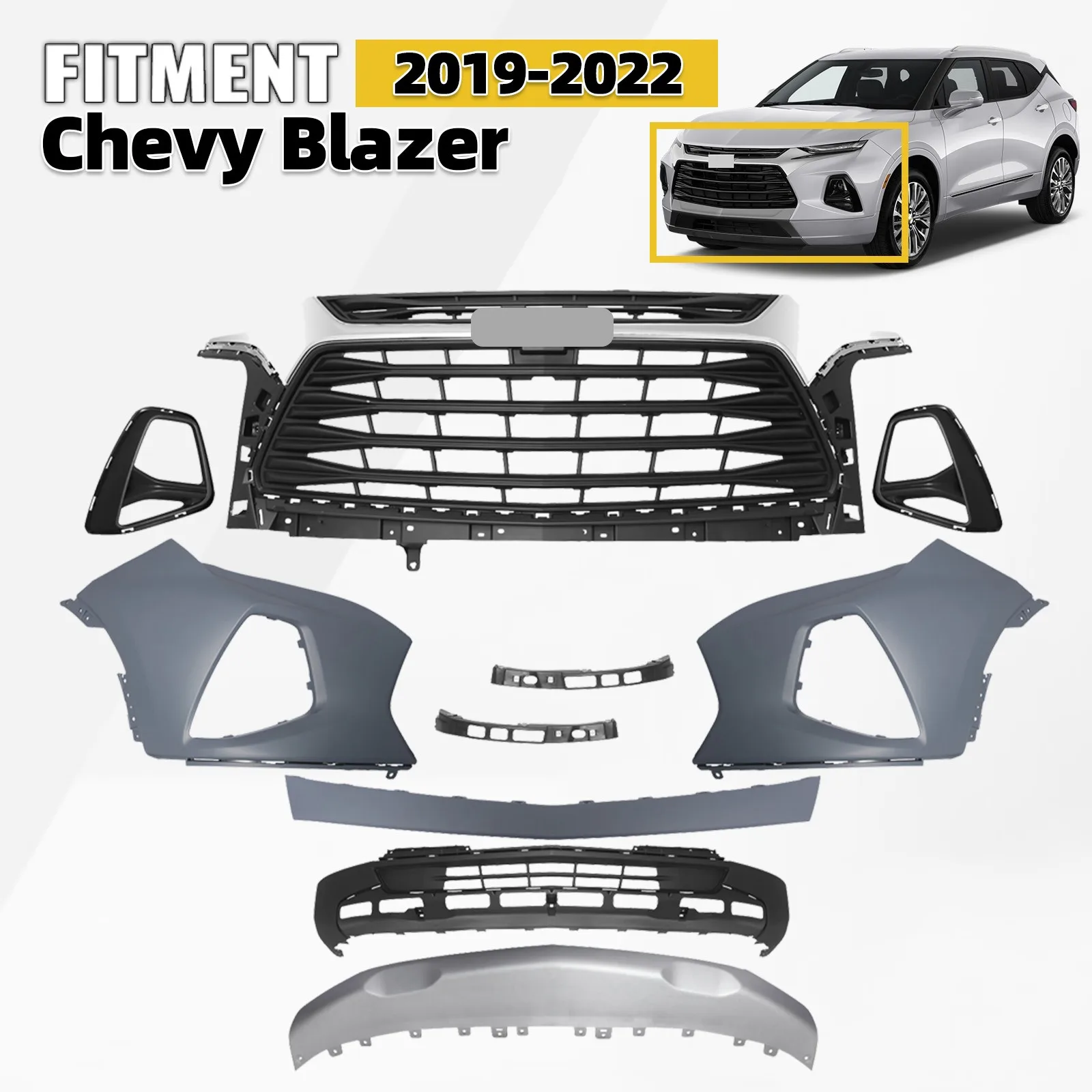 Front Bumper Cover Grille Assembly Fit For 2019 2020 2021 2022 Chevy Blazer
Front Bumper Cover Grille Assembly Fit For 2019 2020 2021 2022 Chevy Blazer