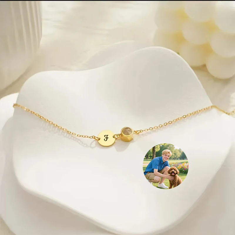 Custom Photo Projection Bracelet with Initial, Personalized Picture Bracelet Minimalist Memorial Photo Jewelry Gift for Her
Custom Photo Projection Bracelet with Initial, Personalized Picture Bracelet Minimalist Memorial Photo Jewelry Gift for Her