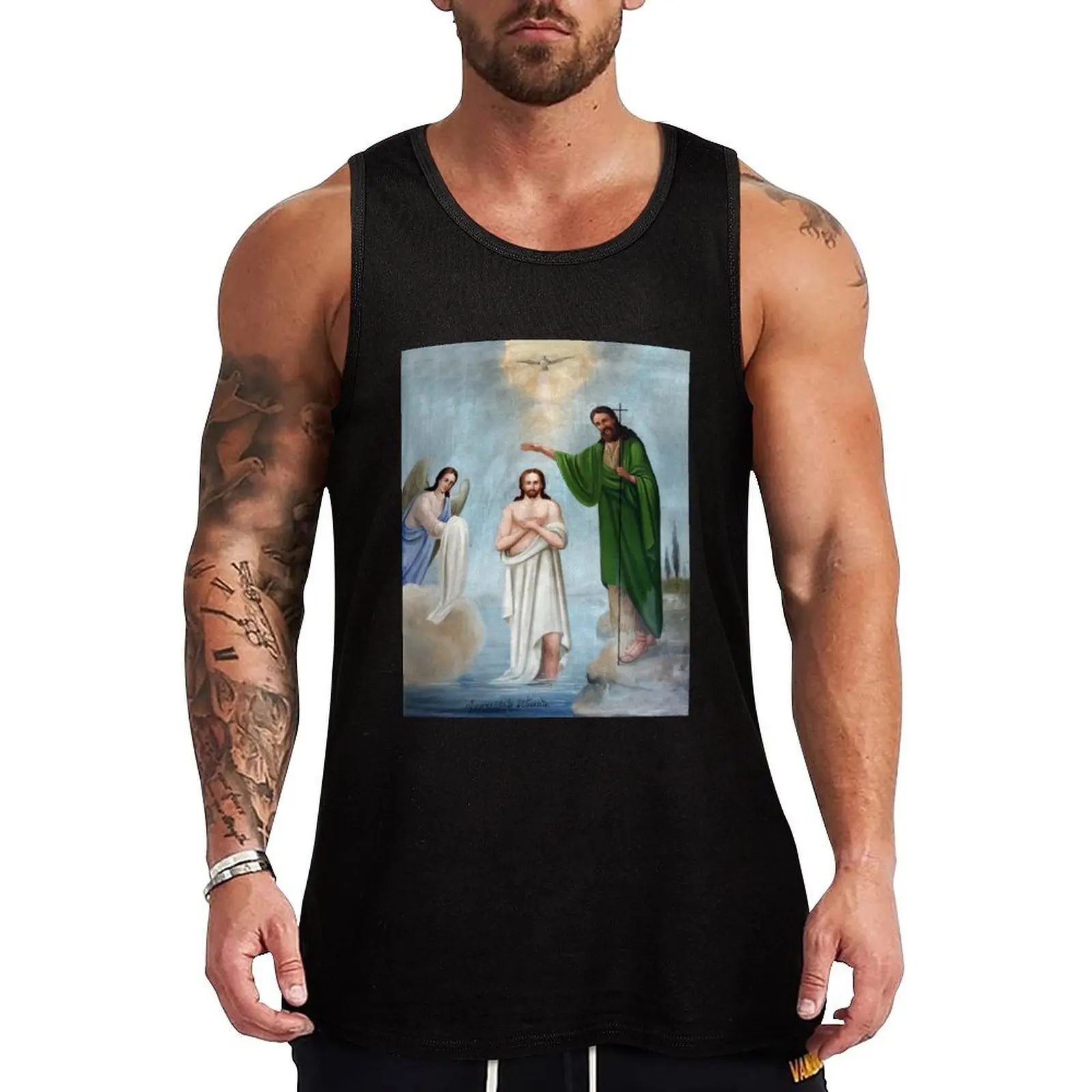 The Baptism Painting Tank Top men clothing gym t-shirts man Male vest plain t-shirt
The Baptism Painting Tank Top men clothing gym t-shirts man Male vest plain t-shirt