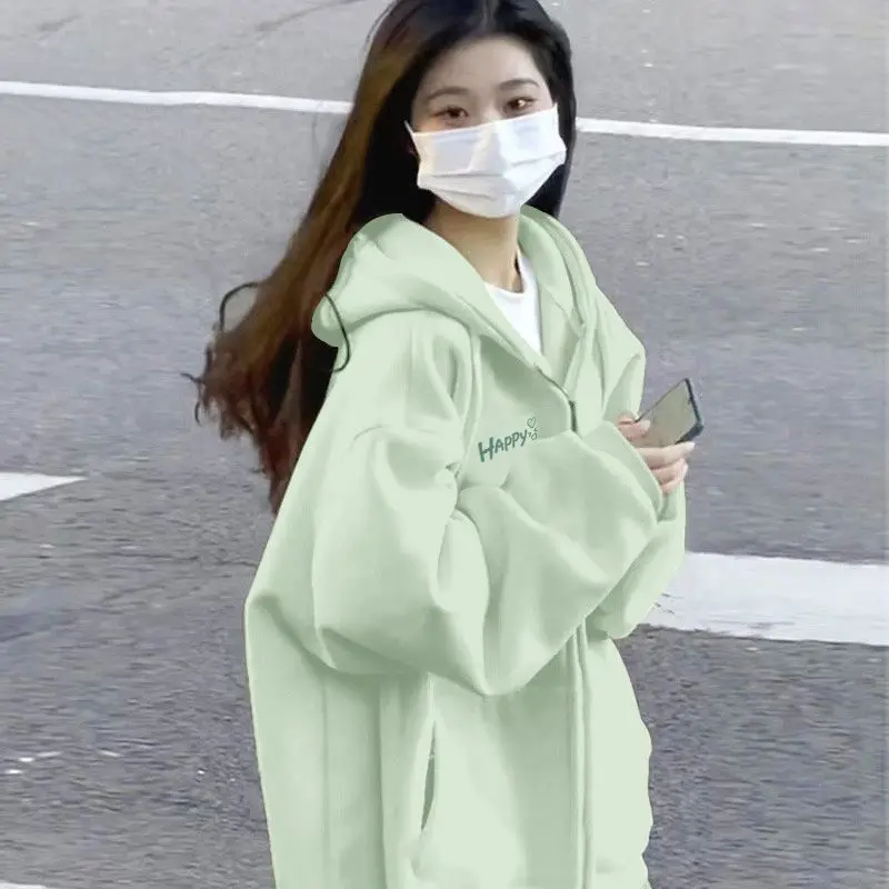 Hoodie Women's Spring and Autumn Hot ItemAmerican Retro Long Sleeved Hoodie Women's Hong Kong Style Hooded Jacket Loose Top
Hoodie Women's Spring and Autumn Hot ItemAmerican Retro Long Sleeved Hoodie Women's Hong Kong Style Hooded Jacket Loose Top