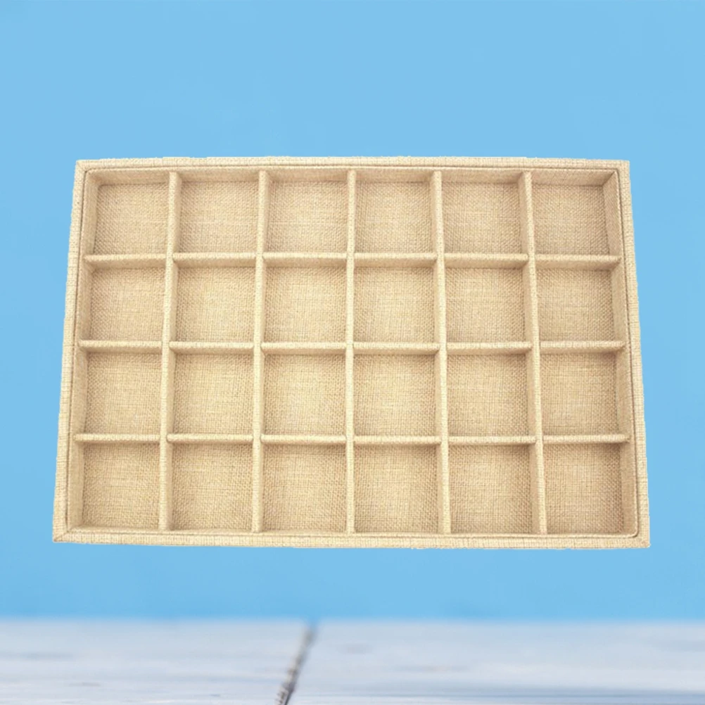 Adjustable 24 Grids Sackcloth Jewelry Tray Showcase Organizer For Bracelet Watch Necklace Rings With Removable Dividers
Adjustable 24 Grids Sackcloth Jewelry Tray Showcase Organizer For Bracelet Watch Necklace Rings With Removable Dividers