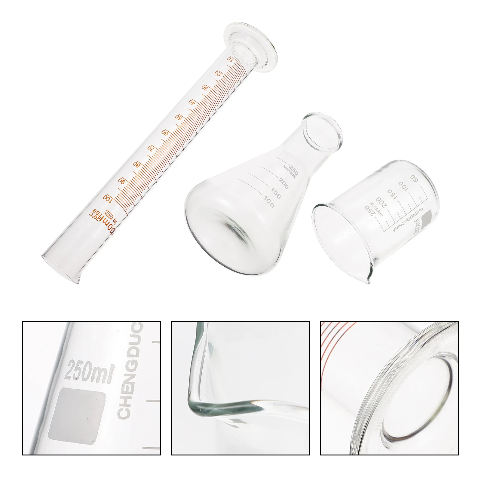 1Set Scientific Measuring Tools Laboratory Graduated Cylinder Conical Flask Glass Beaker for Experiments Cooking
1Set Scientific Measuring Tools Laboratory Graduated Cylinder Conical Flask Glass Beaker for Experiments Cooking