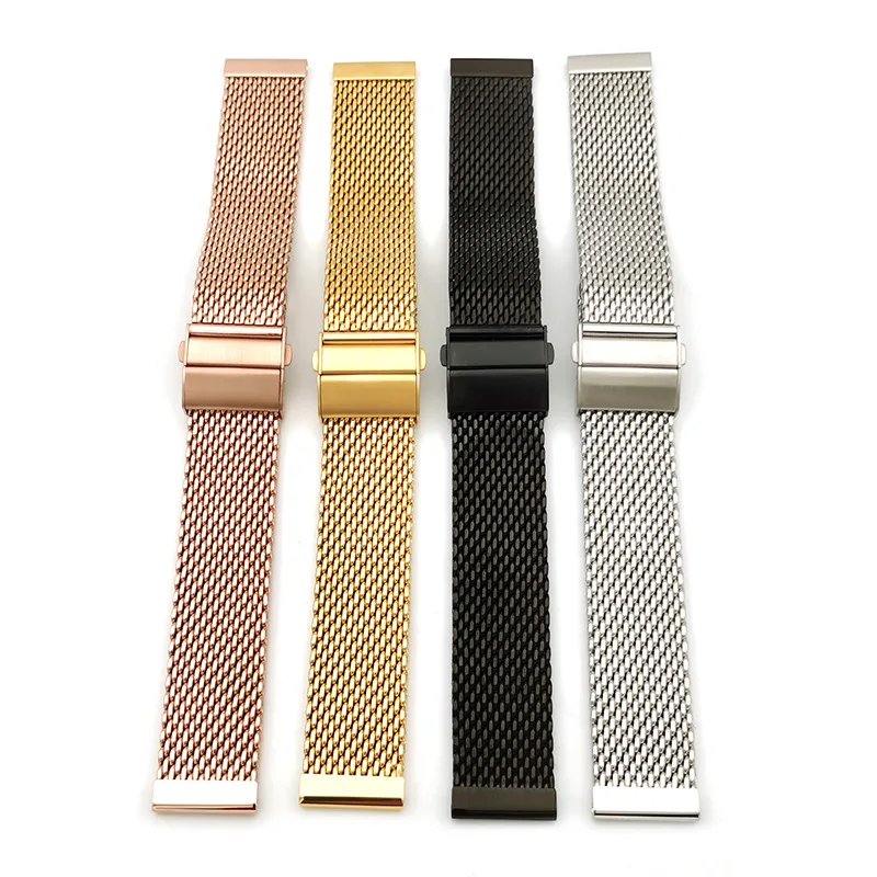 High Quality 3mm Thickness Milanese Watch Strap Replacement for 20mm 22mm Universal Double Press Folding Watch Clasp Watch Band
High Quality 3mm Thickness Milanese Watch Strap Replacement for 20mm 22mm Universal Double Press Folding Watch Clasp Watch Band