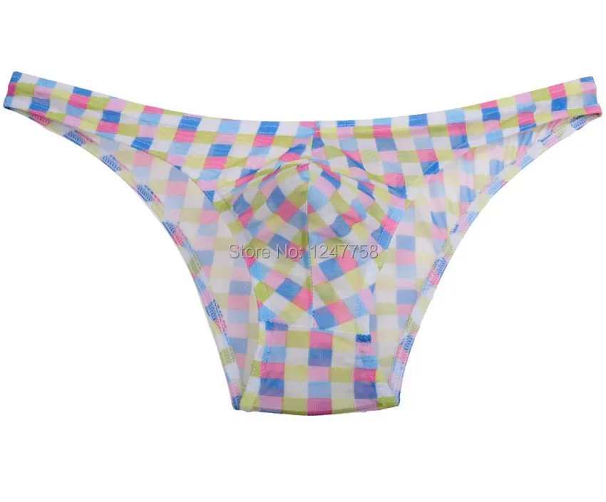Hot Men's Bikini Brief Mesh Plaid Mini Pants Bulge Pouch G-string Briefs Half Over Hips Underwear
Hot Men's Bikini Brief Mesh Plaid Mini Pants Bulge Pouch G-string Briefs Half Over Hips Underwear