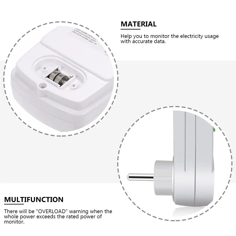 Usage Monitor Plug Digital Power Meter Socket Lcd Display Energy Voltage Amps Measurement Overload Warning
Usage Monitor Plug Digital Power Meter Socket Lcd Display Energy Voltage Amps Measurement Overload Warning