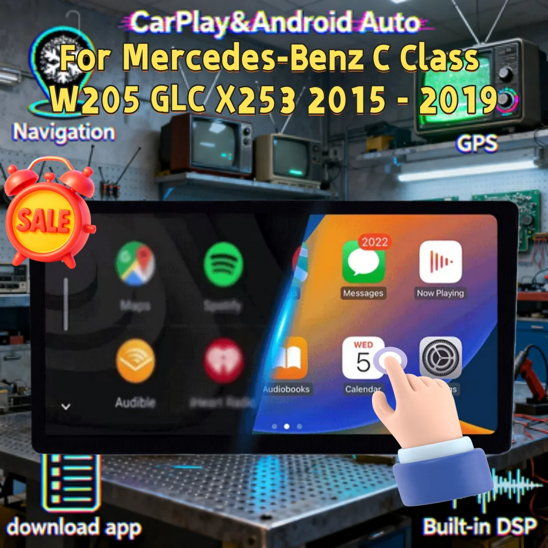 Android 13 беспроводной мультимедиа CarPlay для Mercedes-Benz C Class W205 GLC X253 2015-2019 навигация Bluetooth WiFi головное устройство
Android 13 беспроводной мультимедиа CarPlay для Mercedes-Benz C Class W205 GLC X253 2015-2019 навигация Bluetooth WiFi головное устройство