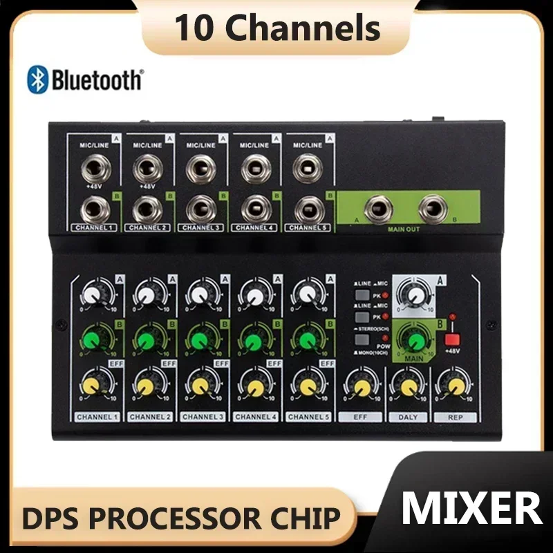 Цифровой USB-микшер звука для записи DJ Live Karaoke 10-канальная микшерная консоль Стереомикрофон/линейные микшеры Реверберация и фантомное питание 48 В
Цифровой USB-микшер звука для записи DJ Live Karaoke 10-канальная микшерная консоль Стереомикрофон/линейные микшеры Реверберация и фантомное питание 48 В